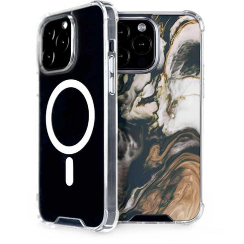 Copper and Black Marble Ink iPhone 13 Pro Max MagSafe Case