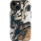 Copper and Black Marble Ink iPhone 15 Plus Impact Case