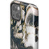 Copper and Black Marble Ink iPhone 15 Plus Impact Case