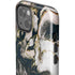 Copper and Black Marble Ink iPhone 15 Impact Case