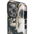 Copper and Black Marble Ink iPhone 14 Pro Impact Case