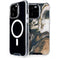Copper and Black Marble Ink iPhone 15 Pro MagSafe Case
