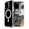 Copper and Black Marble Ink iPhone 14 Pro MagSafe Case