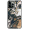 Copper and Black Marble Ink iPhone 14 Pro Max Clear Case