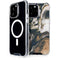 Copper and Black Marble Ink iPhone 14 Pro Max MagSafe Case