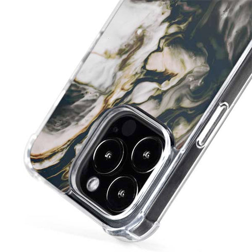 Copper and Black Marble Ink iPhone 15 Pro Max MagSafe Case