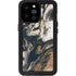 Copper and Black Marble Ink iPhone 14 Pro Max Waterproof Case