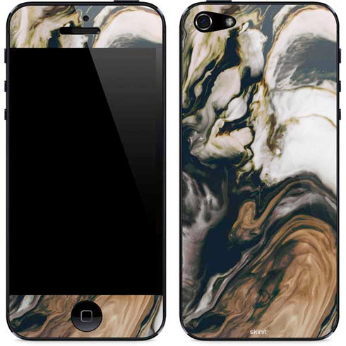 Copper and Black Marble Ink iPhone 5/5s/5SE Skin