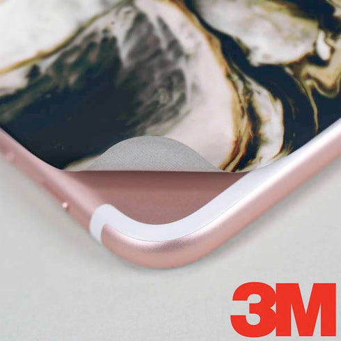 Copper and Black Marble Ink iPhone 7 Plus Skin