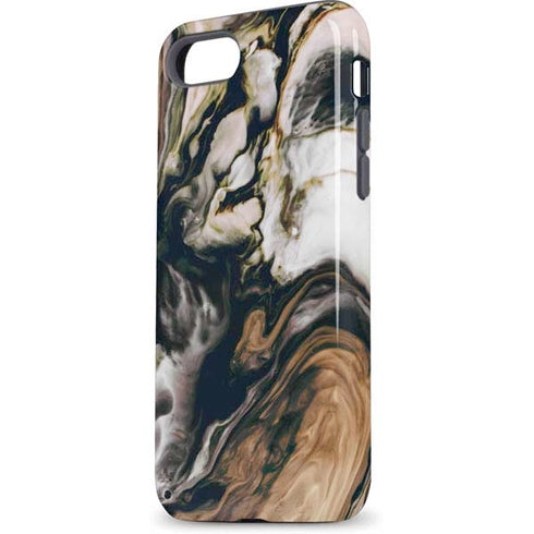 Copper and Black Marble Ink iPhone 8 Pro Case