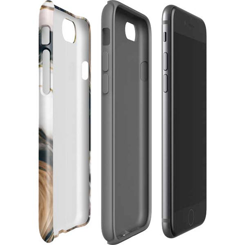 Copper and Black Marble Ink iPhone SE (2nd & 3rd Gen) Pro Case