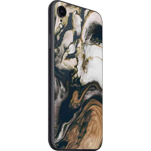 Copper and Black Marble Ink iPhone SE (2nd & 3rd Gen) Skin