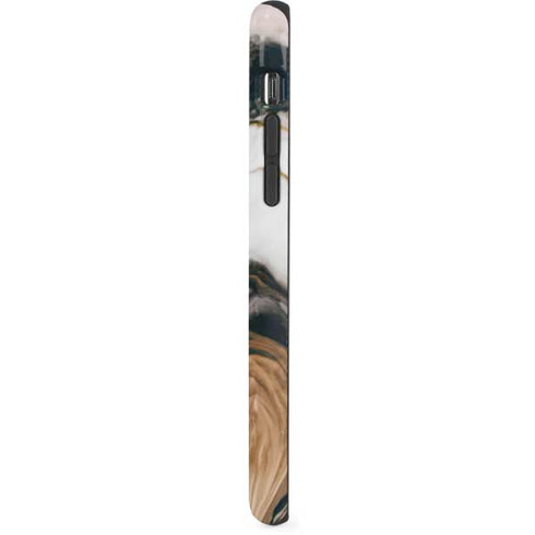 Copper and Black Marble Ink iPhone X Pro Case