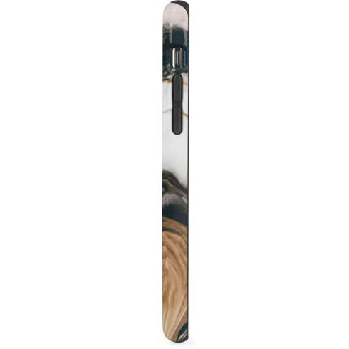 Copper and Black Marble Ink iPhone XR Pro Case