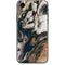 Copper and Black Marble Ink iPhone XR Skin