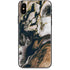 Copper and Black Marble Ink iPhone XS Skin