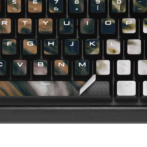 Copper and Black Marble Ink K95 RGB PLATINUM Mechanical Gaming Keyboard Skin