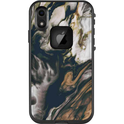 Copper and Black Marble Ink LifeProof Fre iPhone Skin