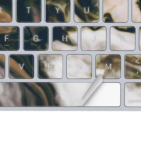 Copper and Black Marble Ink Magic Keyboard Skin