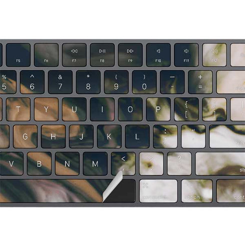 Copper and Black Marble Ink Magic Keyboard with Numeric Keypad Skin