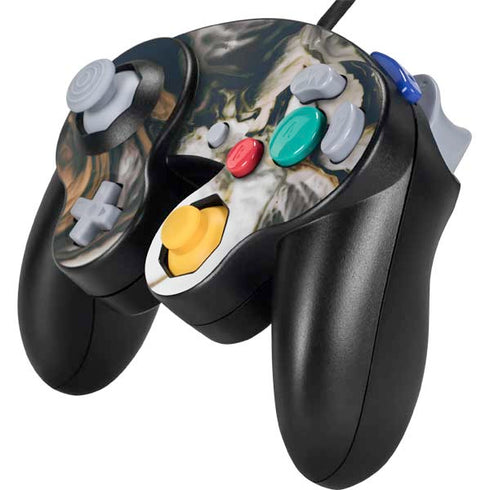 Copper and Black Marble Ink Nintendo GameCube Controller Skin