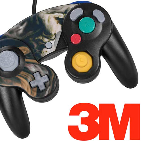 Copper and Black Marble Ink Nintendo GameCube Controller Skin