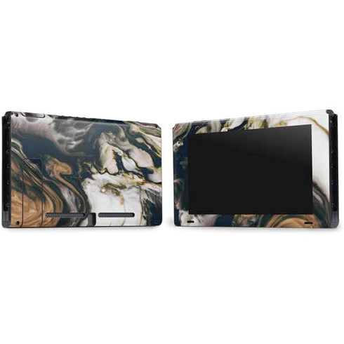 Copper and Black Marble Ink Nintendo Switch Bundle Skin