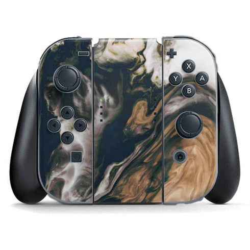 Copper and Black Marble Ink Nintendo Switch (2017-2021) Joy-Con Controller Skin