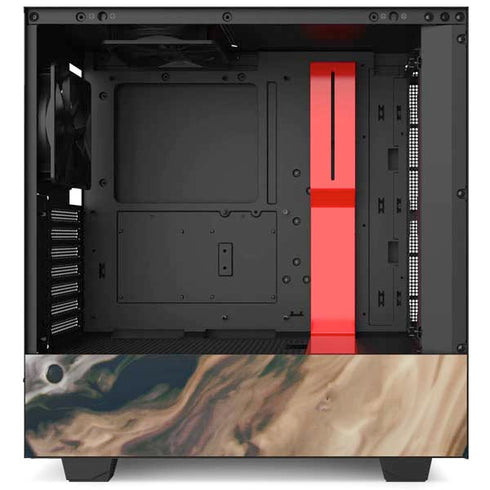 Copper and Black Marble Ink NZXT H510 Compact ATX Mid-Tower Case Skin