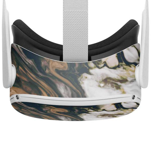 Copper and Black Marble Ink Oculus Quest 2 Skin
