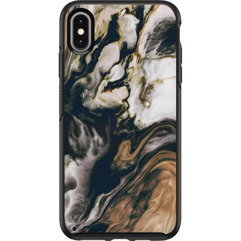 Copper and Black Marble Ink Otterbox Symmetry iPhone Skin