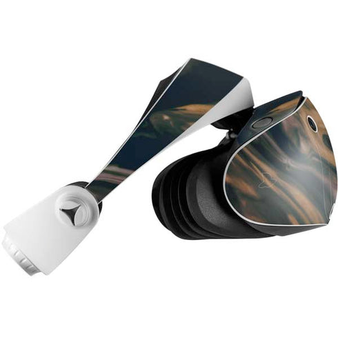 Copper and Black Marble Ink PlayStation VR2 Skin