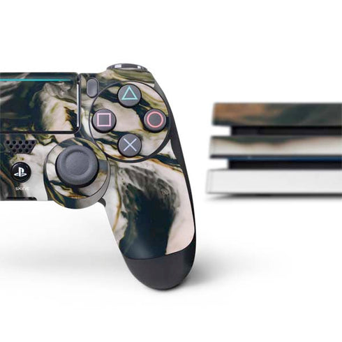 Copper and Black Marble Ink PS4 Pro Bundle Skin
