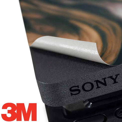 Copper and Black Marble Ink PS4 Slim Skin