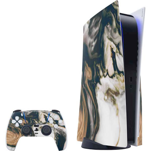 Copper and Black Marble Ink PS5 Bundle Skin
