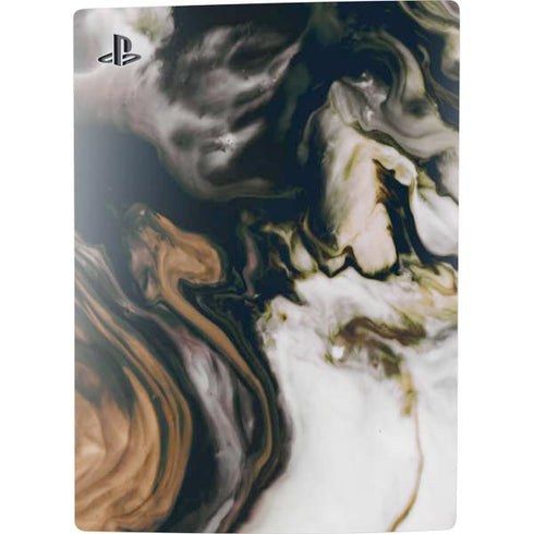 Copper and Black Marble Ink PS5 Console Skin