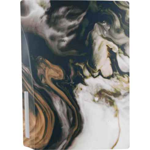 Copper and Black Marble Ink PS5 Console Skin