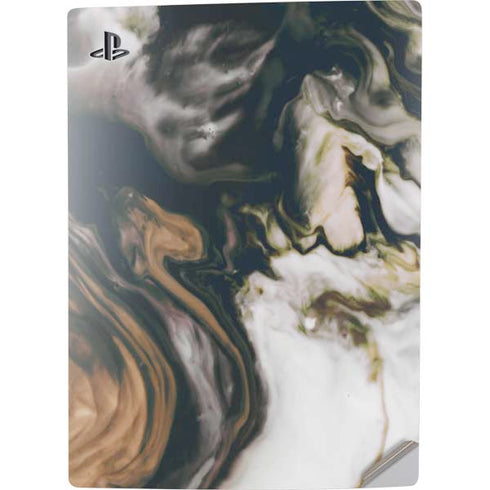 Copper and Black Marble Ink PS5 Digital Edition Console Skin