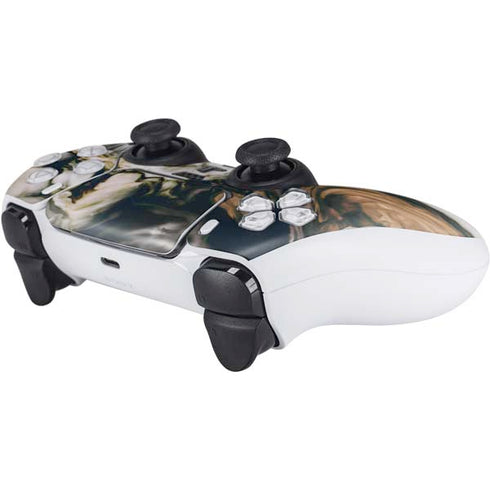 Copper and Black Marble Ink PS5 Controller Skin