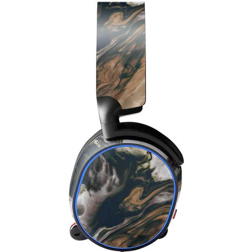 Copper and Black Marble Ink SteelSeries Arctis 3 Skin