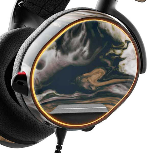 Copper and Black Marble Ink SteelSeries Arctis 3 Skin