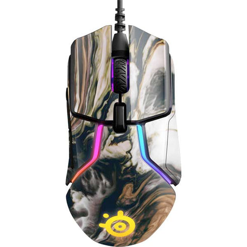 Copper and Black Marble Ink SteelSeries Rival 600 Gaming Mouse Skin