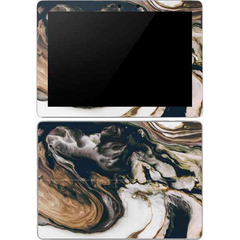 Copper and Black Marble Ink Surface Go Skin