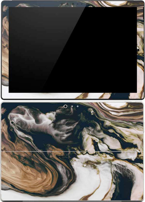 Copper and Black Marble Ink Surface Pro (2017) Skin