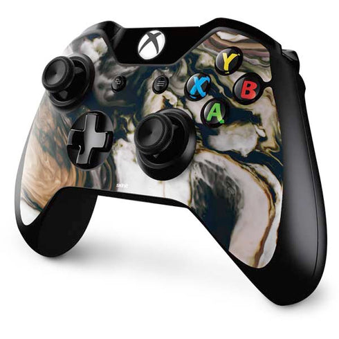 Copper and Black Marble Ink Xbox One Controller Skin