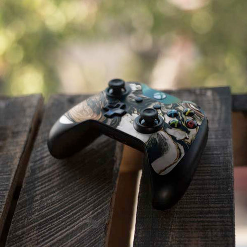 Copper and Black Marble Ink Xbox One Controller Skin