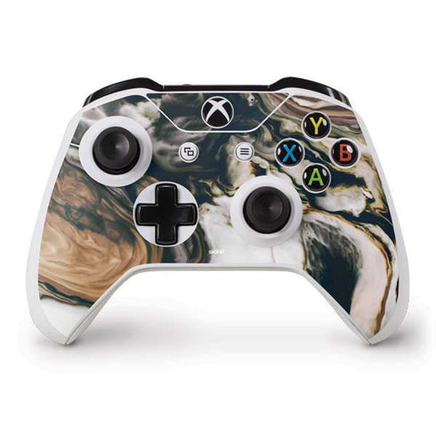 Copper and Black Marble Ink Xbox One S Controller Skin