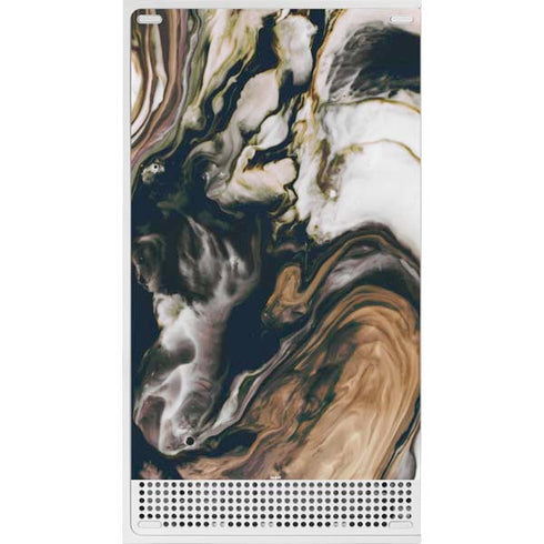 Copper and Black Marble Ink Xbox Series S Console Skin