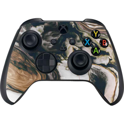 Copper and Black Marble Ink Xbox Series X Controller Skin