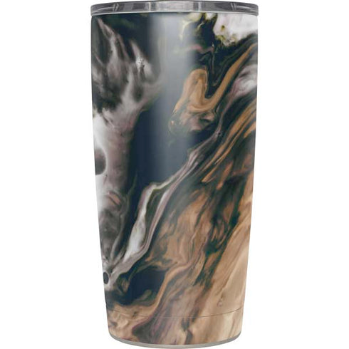 Copper and Black Marble Ink Yeti 20oz Tumbler Skin
